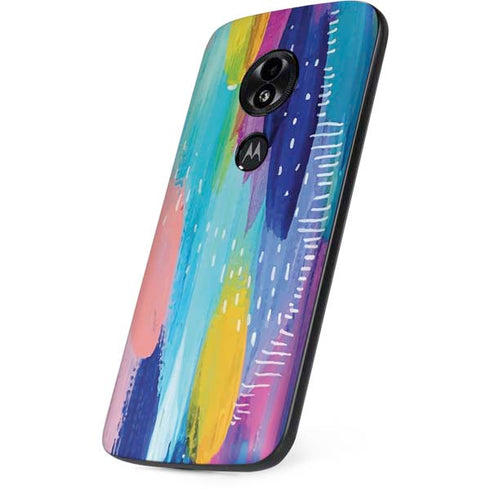 Etta Vee Pink Sparkle Brush Stroke Moto E5 Play Skin